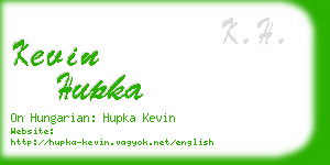 kevin hupka business card